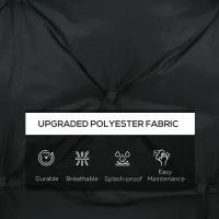 Outsunny 2 Seater Bench Cushion - Garden Chair Cushion with Back and Ties for Indoor and Outdoor Use, 98 x 100 cm, Black(m-4)