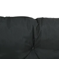 Outsunny 2 Seater Bench Cushion - Garden Chair Cushion with Back and Ties for Indoor and Outdoor Use, 98 x 100 cm, Black(m-8)