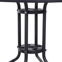 Balkontafel tuin bijzettafel tuinmeubelen terrastafel met parasolgat(m-7)