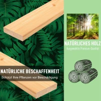 Outsunny Verhoogd bed plantenbak bloembak bloempot afwatering non-woven doek massief hout(m-8)