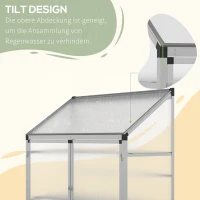 Outsunny Aluminium Kas 129.5cm x 58cm x 140.5cm(m-7)