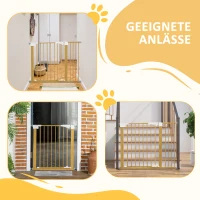 PawHut Türschutzgitter für Hunde, Einhandbedienung, Doppelverriegelung, leuchtender Griff, 103 cm x 4 cm x 76 cm(m-8)