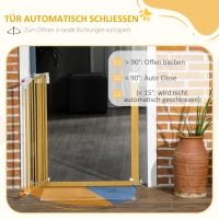 PawHut Türschutzgitter für Hunde, Einhandbedienung, Doppelverriegelung, leuchtender Griff, 103 cm x 4 cm x 76 cm(m-6)