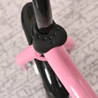 HOMCOM Bicicleta sin Pedales Infantil Altura Ajustable para Principiantes de +3 Años con Ruedas con Relieve Diseño Novedoso Bicicleta de Equilibrio 71x32x56 cm Rosa(m-9)