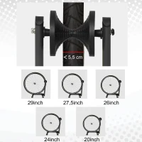 HOMCOM Aparcamiento para Bicicleta Plegable y Portátil con Almohadillas Protectoras en la Base Apto para Rueda Inferior a 5,5 cm de Ancho 39x35x45,5 cm Gris(m-7)