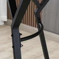 HOMCOM Juego de Mesa Alta y 2 Taburetes de Bar Estilo Industrial para Cocina Salón Ø90x90 cm y Ø40x61,5 cm Madera y Negro(m-9)