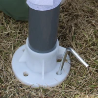 Outsunny Carpa de Jardín 3x3 m Cenador con 4 Mosquiteras Laterales con Cremallera Techo de Ventilación y 8 Orificios de Drenaje Gazebo para Terraza Patio Exterior Verde(m-8)