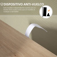 HOMCOM Armario de Salón Aparador Auxiliar con 4 Cajones 1 Puerta y Estante Interior Mueble de Almacenaje Multiusos para Baño Dormitorio Comedor 54x29x83 cm Roble(m-7)