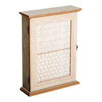 HOMCOM Armario para Llaves con 6 ganchos Estilo vintage Mueble de pared de madera para Llaves 20x6,5x26,5cm Madera(m-9)