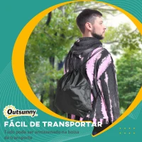 Outsunny Circuito de Obstáculos Ninja para Crianças com Corda de 10 m Barras de Madeira Anéis de Ginástica Protetor de Árvore Multicor(m-8)