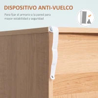 HOMCOM Cómoda de Madera con 3 Cajones Cajonera Armario Auxiliar de Almacenamiento Moderna con Patas Elevadas para Dormitorio Salón 80x39x80 cm Blanco y Natural(m-5)