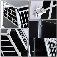 Pawhut Gaiola Hermética de Transporte Para animaisde estimação de Alumínio e Contraplacado  104x91x69cm(m-5)