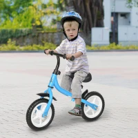 HOMCOM Bicicleta sin Pedales Infantil Altura Ajustable para Principiantes de +3 Años con Ruedas con Relieve Diseño Novedoso Bicicleta de Equilibrio 71x32x56 cm Azul(m-2)