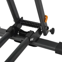 HOMCOM Aparcamiento para Bicicleta Plegable y Portátil con Almohadillas Protectoras en la Base Apto para Rueda Inferior a 5,5 cm de Ancho 39x35x45,5 cm Gris(m-9)