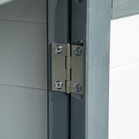 PawHut Conejera de Madera Exterior de 2 Niveles Jaula Grande para 2-4 Conejos con Techo Asfáltico Puertas con Cerradura Bandejas Extraíbles y Rampa 145x48x108 cm Gris y Blanco(m-8)