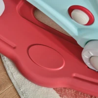 HOMCOM Caballito Balancín para Bebés 2 en 1 Coche Correpasillo con Ruedas Efectos Sonoros y Manillares Juguete Infantil para Niños de +1 Año 73x36x43 cm Azul y Rojo(m-9)