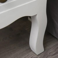 HOMCOM Conjunto de 2 Mesillas de Noche con 2 Cajones Mueble Auxiliar con Gran Espacio de Almacenaje para Dormitorios Salón 34,7x30x49cm Blanco(m-8)