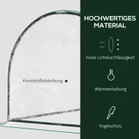 Outsunny kas, kweekkas met deur, koude kas, plantenkas, plantenteelt, staal PVC, 200 x 100 x 80 cm(m-4)