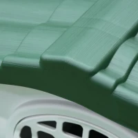 PawHut Outdoor Hundehütte Hundehaus Haustierzubehör Hundezubehör Tierbedarf mit Dachluke Tor Unterschlupf für mittelgroße Hunde Luftzirkulation Kunststoff PP Grün+Schwarz+Weiß 111 x 84 x 80 cm(m-8)