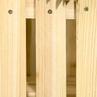 Outsunny 2-in-1 Gartenzaun und Pflanzenständer, wetterfester Anstrich, Massivholz, 100 x 30 x 90 cm(m-9)