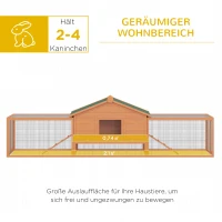 PawHut Konijnenhok konijnenkooi haas konijn hok voor kleine dieren(m-4)