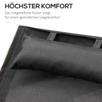 Ligstoel Ligbed tuinstoel lounger relaxstoel relaxbed met kussen(m-4)