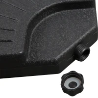 Outsunny parasoolvoet, parasoolvoet, 4 delen, vullbaar, voor 52 kg water of 68 kg zand, 48 x 48 x 8 cm(m-7)