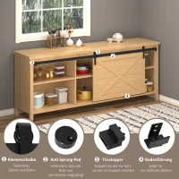 HOMCOM schuifdeursysteem looprail enkele schuifdeur schuifdeurbeslag voor houten schuifdeur accessoires koolstofstaal zwart 200 x 0,6 x 18 cm(m-5)