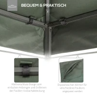 Outsunny vervangend dak 3x4, tuinhuiszeil polyester met zonbescherming, Donkergrijs(m-6)