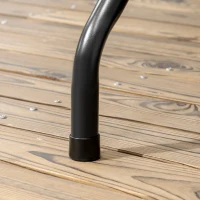 Outsunny Outdoortisch, Gartentisch, für 6 Pers., klappbar, Holzoptik, dunkelgrau, 180 x 75,5 x 73 cm(m-8)