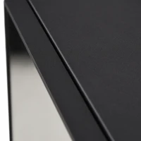 kleankin Szafka z lustrem, szafka łazienkowa z 3 warstwami dla łazienki, kolor czarny(m-8)