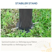 Outsunny altana ogrodowa 3x6 m namiot imprezowy z podwójnym dachem namiot piwny ze ścianami bocznymi(m-7)