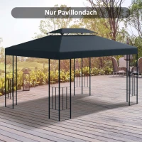 Vervangend dak voor metalen tuinpaviljoen paviljoen partytent tuintent 3x4(m-2)