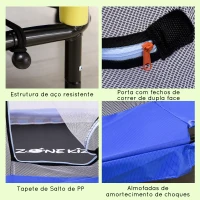 ZONEKIZ Trampolim para Crianças com Rede de Segurança 122x122x97 cm Azul(m-5)