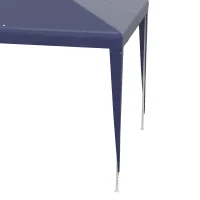 Outsunny Tenda de Jardim Tenda de Exterior com Tubos de Aço e Cobertura de PE para Eventos Campismo Festas 293x293x252 cm Azul(m-7)