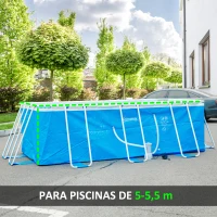 Outsunny Filtro para Piscinas Desmontáveis 3785L/h até 18.000L com Mangueira de Conexão de 32 mm Ø18x34,5 cm Branco(m-6)