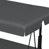 Outsunny Toldo de Substituição para Baloiços de 3 Lugares Toldo para Baloiços de Jardim com Tecido de Poliéster 156x117x15 cm Cinza(m-8)