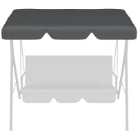 Outsunny Toldo de Substituição para Baloiços de 3 Lugares Toldo para Baloiços de Jardim com Tecido de Poliéster 156x117x15 cm Cinza(m-7)