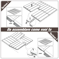 Outsunny Set 9 Mattonelle a Incastro per Terrazzo, Piastrelle per pavimenti (30x30x2cm) in PP Antiscivolo, Area: 0.81 mq Marrone(m-7)