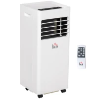 HOMCOM Small Room Air Conditioner, 5000BTU Portable ABS Air Conditioner w/ Remote Control White(m-1)