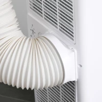 HOMCOM Small Room Air Conditioner, 5000BTU Portable ABS Air Conditioner w/ Remote Control White(m-12)