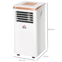 HOMCOM 10000 BTU Air Conditioning Unit, 3-in-1 Portable Air Conditioner, Dehumidifier, Cooling Fan with Remote, LED Display, 2 Speeds, 24H Timer, Window Venting Kit, 18m²(m-3)