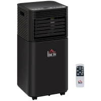 HOMCOM 785W Portable Air Conditioner 4 Modes LED Display 24 Timer Home Office Black(m-1)