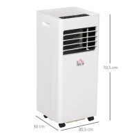 HOMCOM Small Room Air Conditioner, 5000BTU Portable ABS Air Conditioner w/ Remote Control White(m-3)