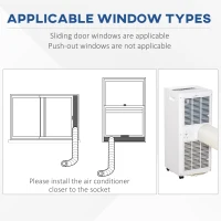 HOMCOM Small Room Air Conditioner, 5000BTU Portable ABS Air Conditioner w/ Remote Control White(m-8)