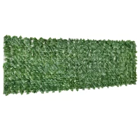 Outsunny Vedação Artificial em Rolo 3m Vedação de Privacidade para Balcão Jardim Exterior Planta Decorativa de Parede PE Verde(m-1)
