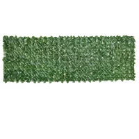 Outsunny Vedação Artificial em Rolo 3m Vedação de Privacidade para Balcão Jardim Exterior Planta Decorativa de Parede PE Verde(m-11)