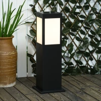 Outsunny Solar-Gartenlampe, Wegleuchte, Gartenleuchte  6-10 Std. Leuchtdauer, wetterbeständig, IP 44, 16 LED´s, Schwarz(m-9)