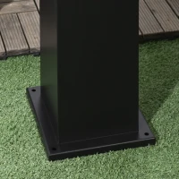 Outsunny Solar-Gartenlampe, Wegleuchte, Gartenleuchte  6-10 Std. Leuchtdauer, wetterbeständig, IP 44, 16 LED´s, Schwarz(m-7)