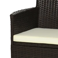 Outsunny 2 PC Rattan Chairs Set-Dark Coffee(m-10)